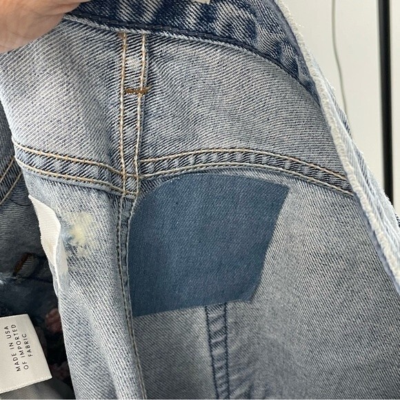 GRLFRND Denim Helena High-Rise Straight Jeans in Hall & Oats Size 26 Embroidered - Picture 9 of 14